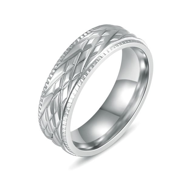 

fashion stainless steel rings for women/men silver color wedding engagement round ring bands jewelry 6mm birthday gift, Golden;silver