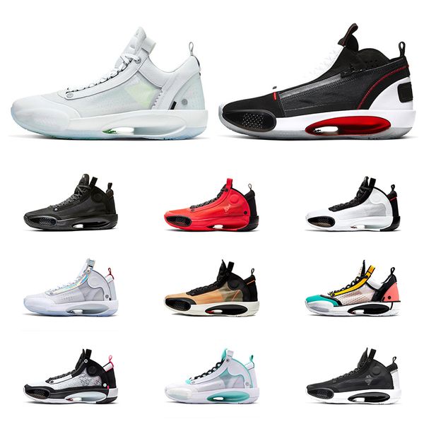 

jumpman 34 34s basketball shoes bred crispy black cat infrared 23 mens trainers sports sneakers size 40-46