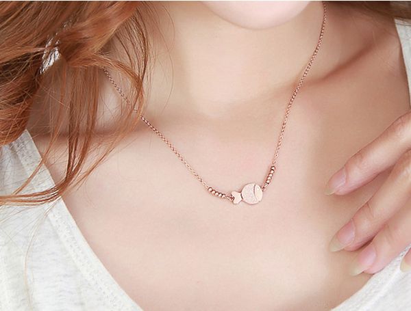 

fish pendant necklace for women animal long chain necklace rose gold color friends birthday gifts fashion jewelry, Silver