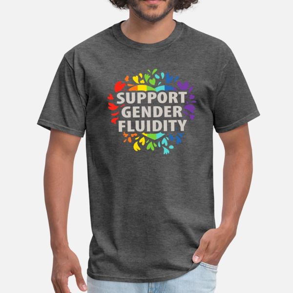 

support gender fluidity gay pride month lgbt, t shirt men design short sleeve crew neck basic solid fitness basic natural shirt