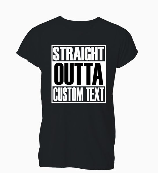 

sport new men t shirt fashion popular style man straight outta custom text personalised t-shirt mens