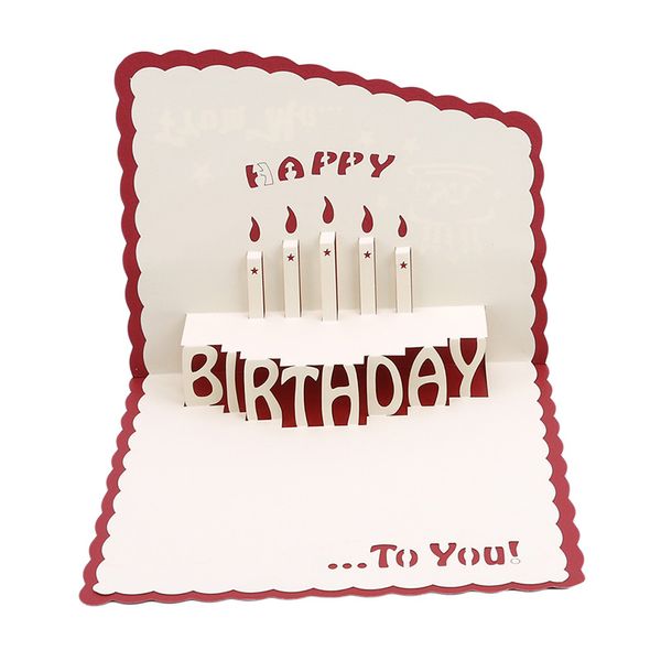

greeting cards 1pcs cake card up 3d with envelope postcard invitation handcrafted origami anniversary birthday gift