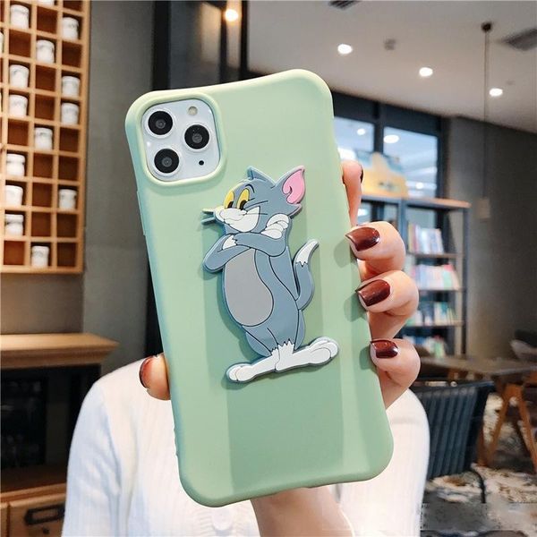 

cat and mouse for phone case iphone11pro/xr/xs/max/6g7 bracket 8 cartoon anti-fall