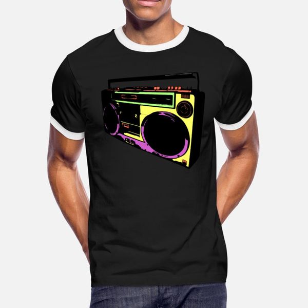 

ghetto blaster t shirt men designs 100% cotton crew neck pattern sunlight fashion summer normal shirt
