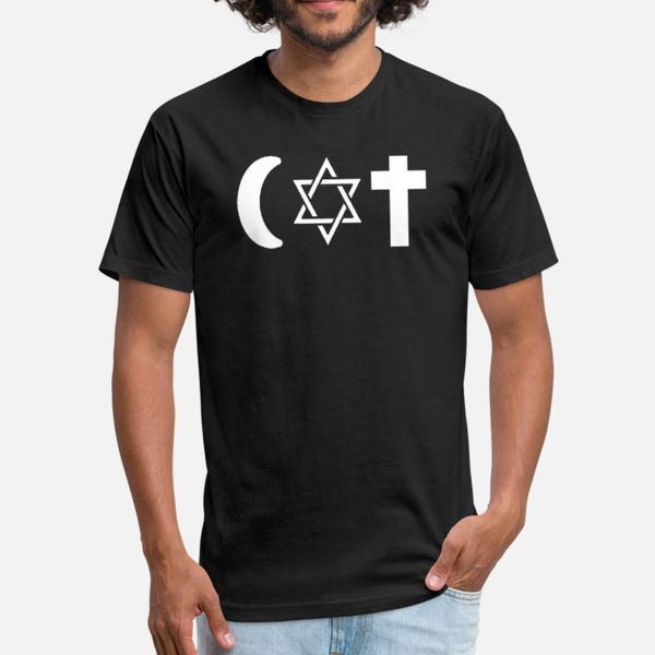 

coexist jewish christian muslim god religion t shirt men character short sleeve s-xxxl pictures sunlight funny spring novelty shirt