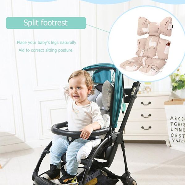

baby stroller chair seat cushion thicken cotton safety seat cushion cartoon animal printed protective mat pad protector