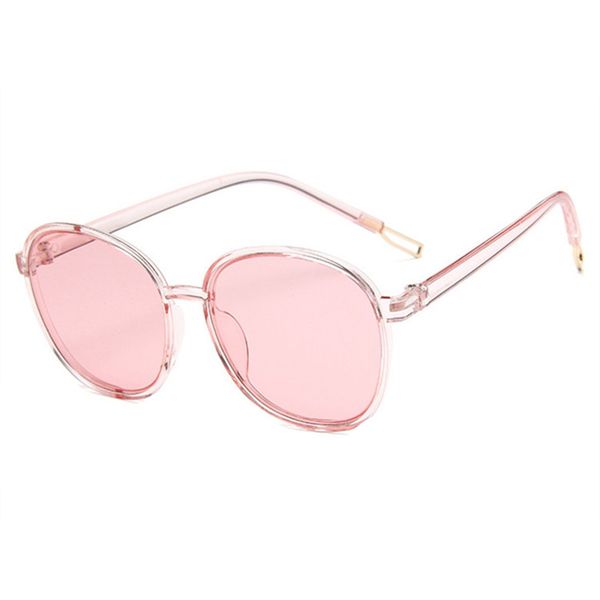 

round big frame sunglasses personalized transparent sunglasses simple cross-border, Silver