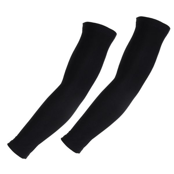 

solid color arm sleeves compression arm warmer cycling sleeve sun uv protection armwarmer for outdoor sport hiking, Black;gray