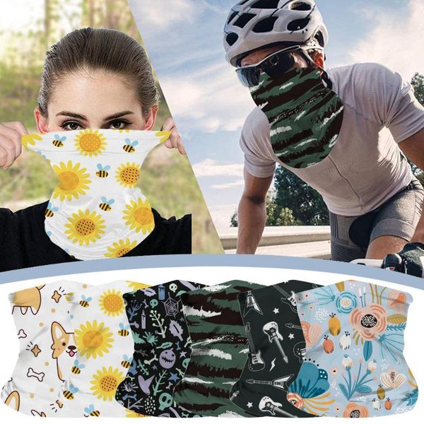 

adults men women bandana neck gaiter tube cartoon headwear outdoor face scarf neck cover aug 27th, Black