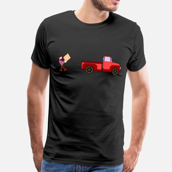 

man carrying heavy box to truck t shirt men customize 100% cotton s-xxxl normal famous comfortable summer style slim shirt