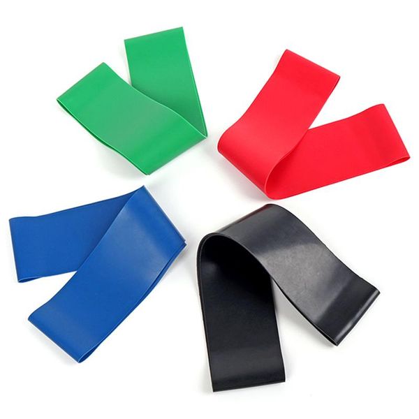 

600*50*0.7mm elastic tensile belt 4 rubber ring resistance bands bandeau workout with yoga fitness muscle fitness equipment expander