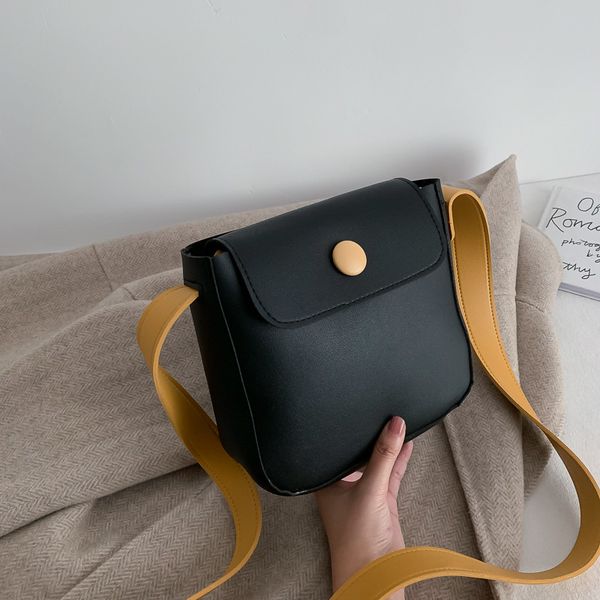 

women bag pu flap simple fashion solid hasp soft ladylike shoulder bag purse vintage mori girl high-capacity