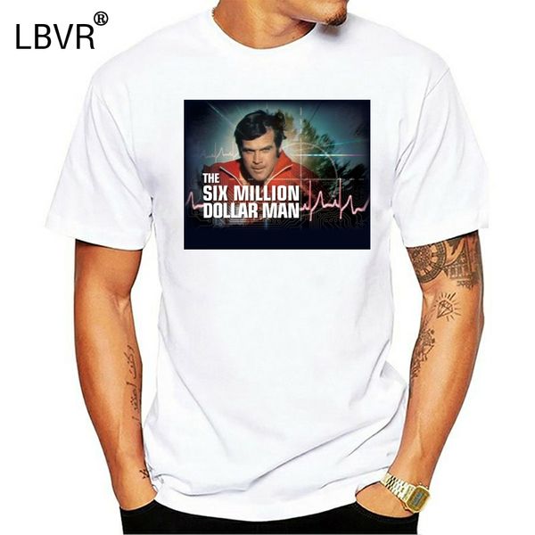 

lbvr the six million dollar man (white) tv show shirt harajuku funny tee shirt