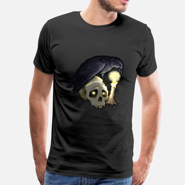 

ворон череп тенниски мужчины проектирование футболочки s-xxxl kawaii сумасшедшего аутентичное лето стиль vintage рубашка