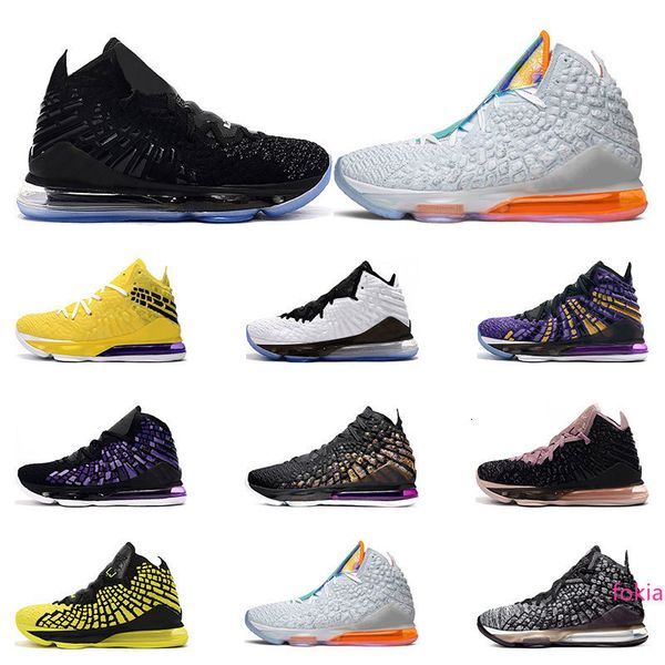 

2020 new arrivel mens basketball shoes 17s future black white yellow purple 17 athletic sports sneakers trainers size 7-12