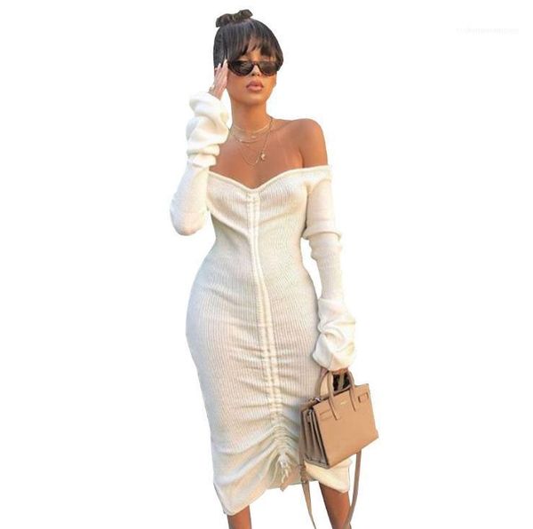 

bandage dresses women fashion casual clothes womens knit pleated dress woman autumn wintter solid color deep v-neck, Black;gray