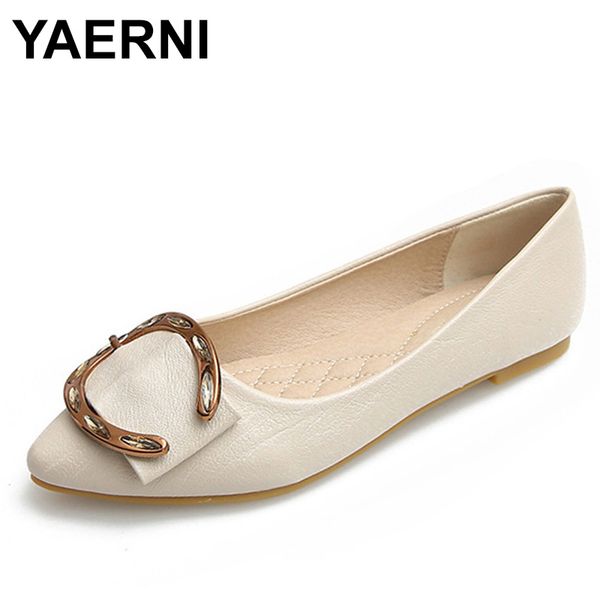 

yaernilarge size fashion women shoes loafers slip on flats lady shallow single shoes patent leather pointed toe hairball zapatos, Black