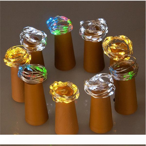 

2m 20-LED Copper Wire String Light with Bottle Stopper for Glass Craft Bottle Fairy Valentines Wedding Decoration Lamp Party