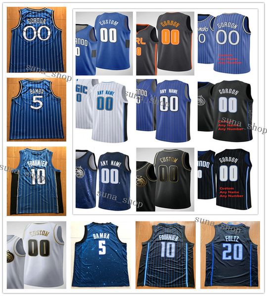 

printed men d.j. augustin 14 al-farouq aminu 2 khem birch carter-williams 7 ennis iii 11 wes iwundu 25 frazier jr. 35 law clark jerseys, Black