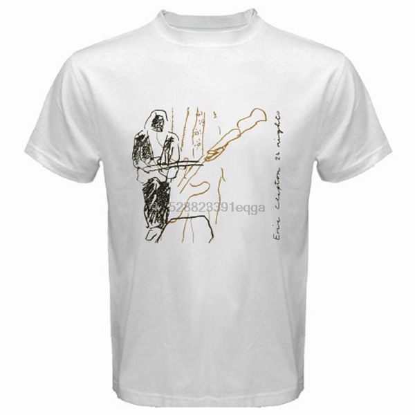 

new eric clapton 24 nights album cover men white t-shirt size s-3xl summer men fashion tee fashion t shirt