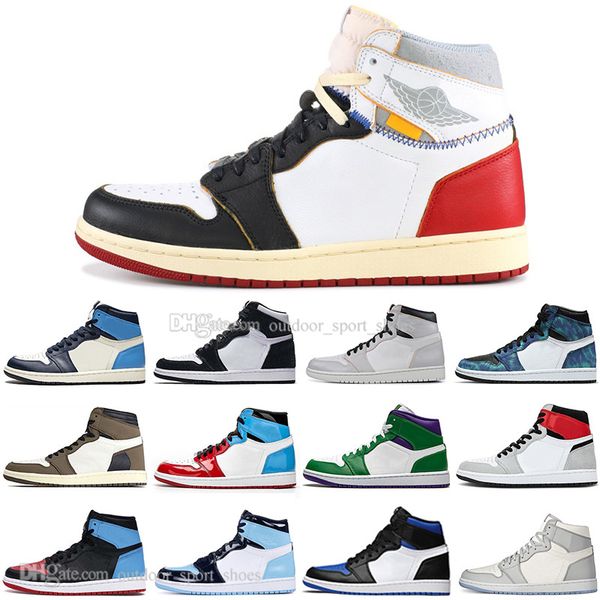 

1 high racerl blue obsidian fearless unc mens basketball shoes tie-dye 1s smoke grey royal toe gold 3 men women sports sneakers