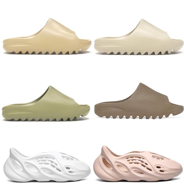 

2020 мужчины трусы и женщин desert sand earth brown slide bone slide смола пена runner белый розовый черный тапочки 36-45