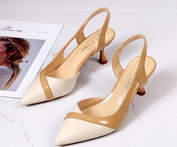 

ladies summer high heels open toe business dinner dress shoes, Black