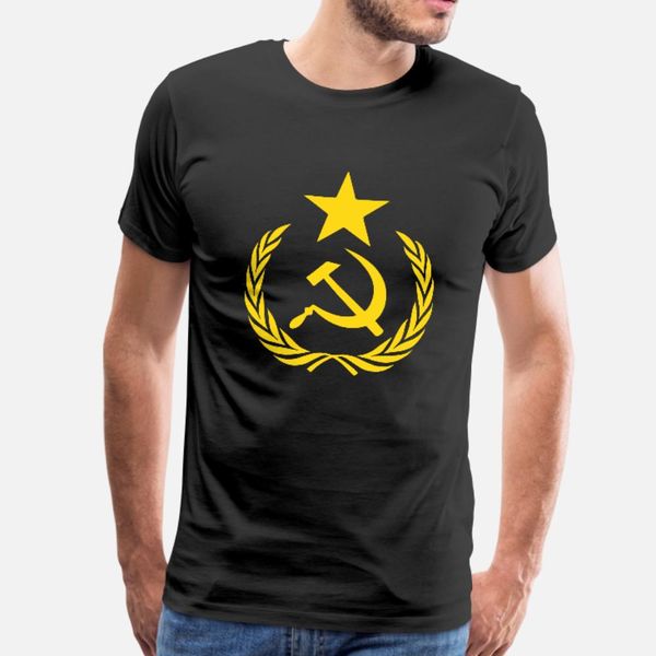 

communist flag t shirt men custom tee shirt crew neck letters loose breathable summer style vintage shirt