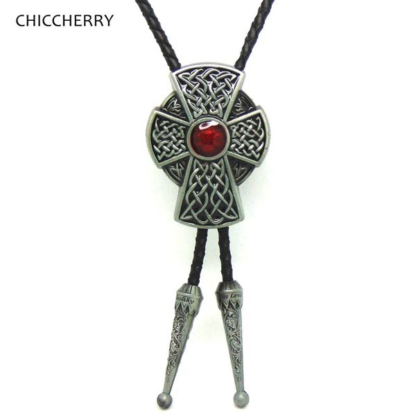 

vintage red stone cross western cowboy bolo tie for men women art bola tie fashion accessories gravata, Blue;purple