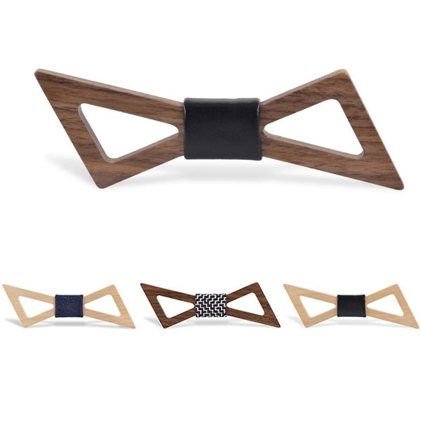 

fashion handmade wooden hollow out bow tie distinctive bow tie for party wedding 1order=1pc size:12*4cm, Blue;purple