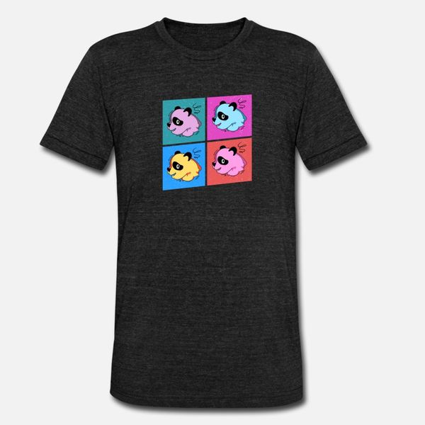 

panda colorful blocks cool gift idea t shirt men designer 100% cotton s-3xl clothing fit building summer style kawaii shirt
