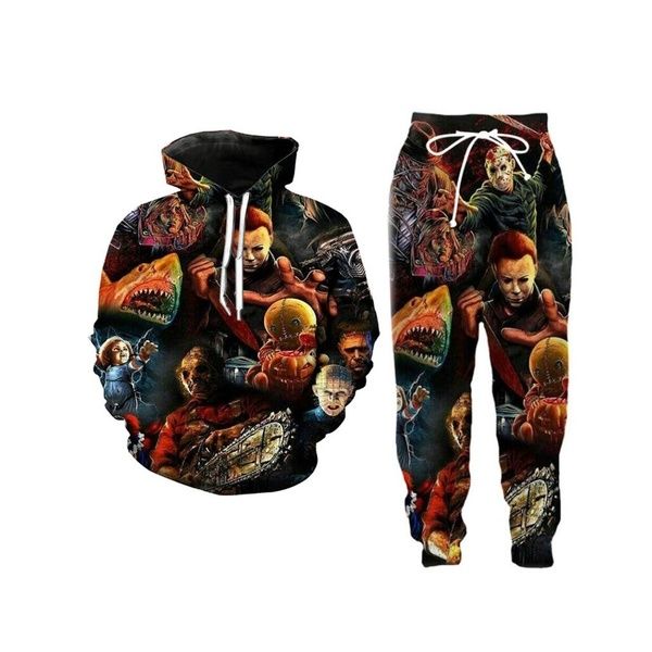 

new fashion mens/womens anime naruto funny 3d print hoodie+pants s109, Black