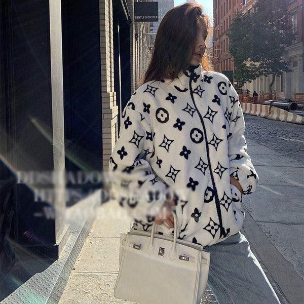 

осень зима пальто женщина корейской версии свободный студент плюшевые пальто кораллового обдирают все тело печати пар пальто, Black;brown