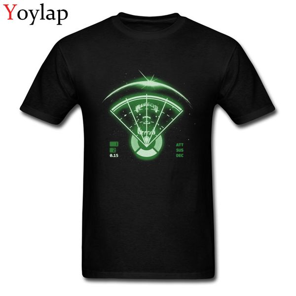 

чужеродные tracking ретро стиль метр повседневная короткие рукава мужчины тис лето / осень круглый шеи 100% хлопок топ футболки