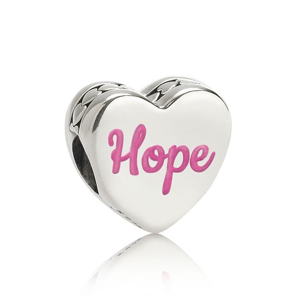 

2020 новые аутентичные 925 шармов шариков стерлингового серебра вдохновенный хоуп ленты с розовыми эмаль fit пандора браслеты для diy изгото, Black