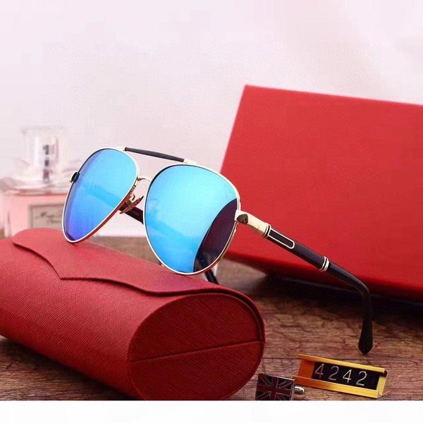 

mens sunglasses designer sunglasses man branded goggle glasses uv400 c letters 4242 6 colors optional with box, White;black