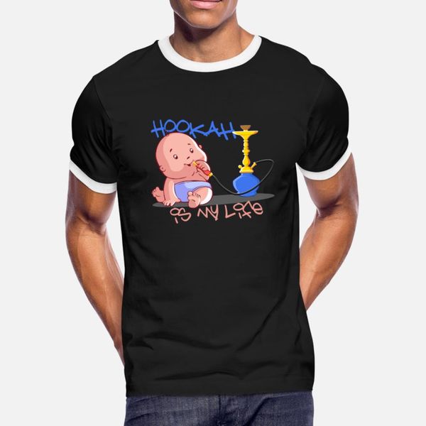 

hookah smoke baby water pipe funny gift t shirt men customized tee shirt round neck unique gift new fashion spring leisure shirt