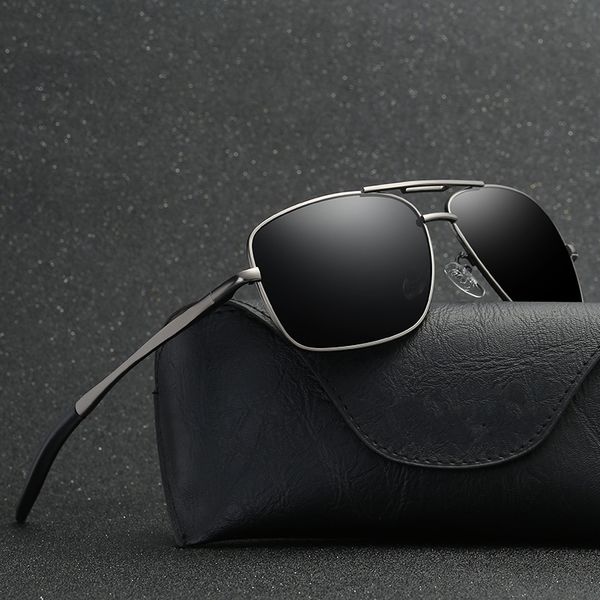 

l.viscount polarized sunglasses men new fashion eyes protect sun glasses with accessories male driving goggles, White;black