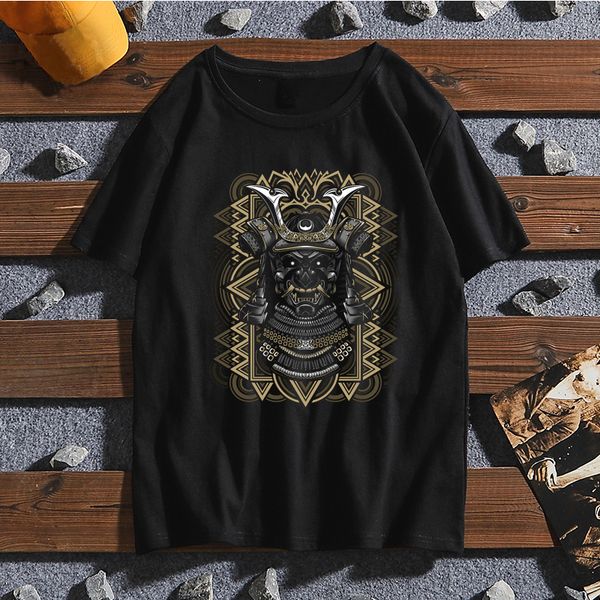 

samurai mask men t shirt retro printed t-shirts hipster summer women men tees plus size