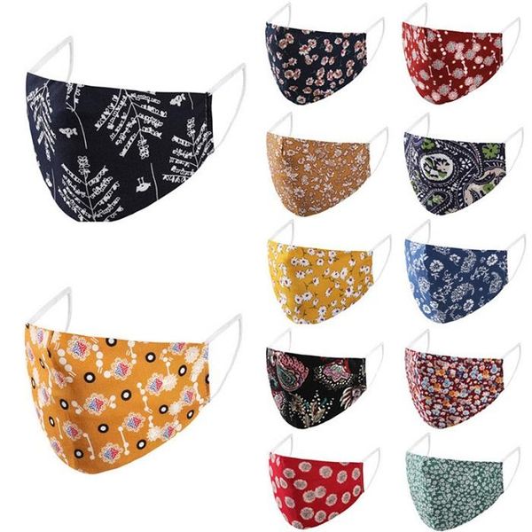 

mask men and women fashion printing designer mask snowflake dustproof breathable cotton mask can be washed