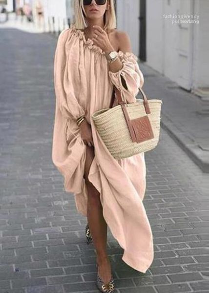 

fashion slash neck solid color womens long dresses casual designer females clothing womens casual dresses, Black;gray