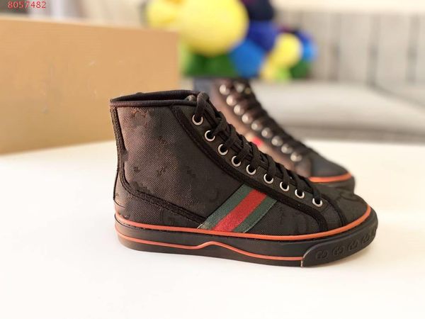 

20ss new arrival mens womens designer ace sneakers men off the grid high sneaker leather casual designer shoes men size 38-45, Black