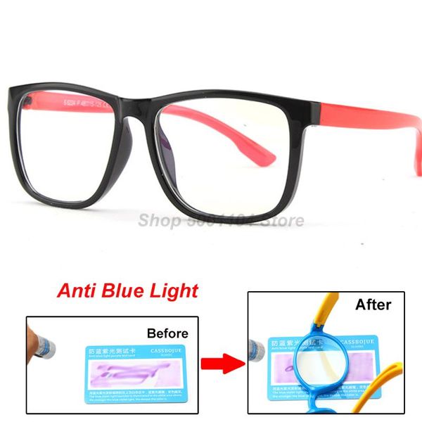 

blue light kids glasses 2020 new optical frame boy girls computer transparent blocking anti reflective children eyeglasses uv, White;black