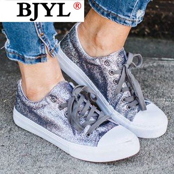 

2020 autumn new women flat shoes fashion lace-up causal shoes shallow mouth sequins flat comfortable lightweight flats, Black