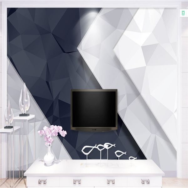 

customized modern 3d p wallpaper 3d mural wallpaper simple and stylish geometric tv background wall home decor