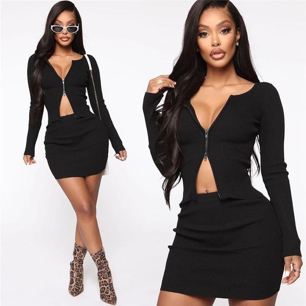 

natural color two piece dress womens designer panelled two piece dress long sleeve crop skinny short dress fashion, White