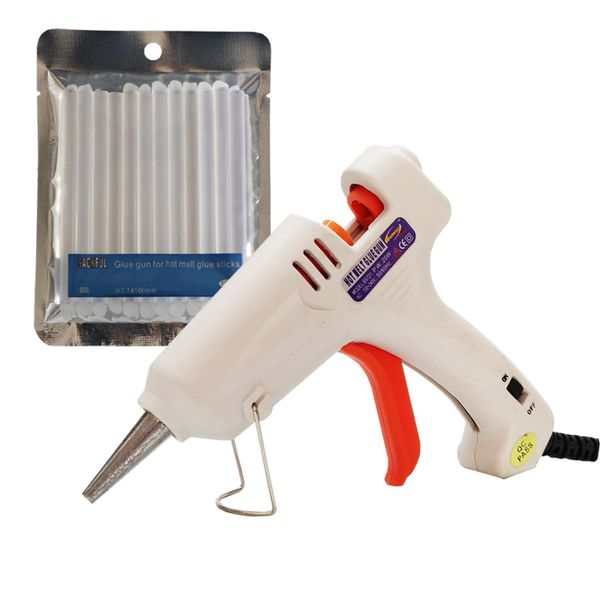 

melt glue gun 20w-25w eu plug long nozzle with 12pcs glue sticks diy electric silicone adhesive gun,1pcs/lot