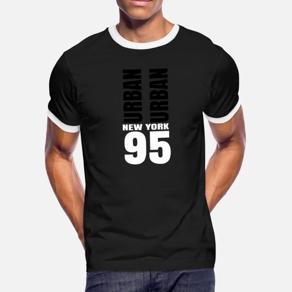 

urban new york 95 t shirt men print cotton s-xxxl letters interesting comical spring slim shirt