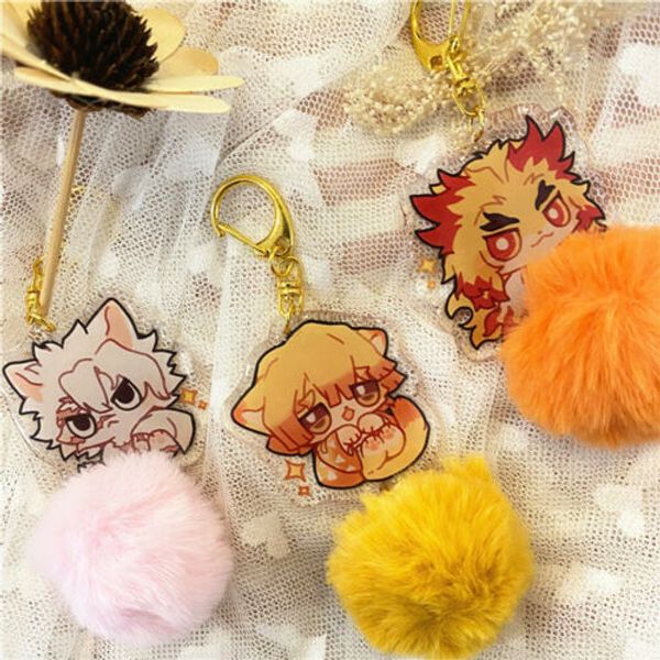 

cosmile anime demon slayer kimetsu no yaiba kamado tanjirou acrylic keychain keycharm charm satnd limited cosplay, Silver