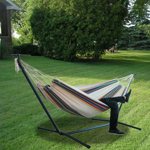

200x150cm outdoor camping for bedroom without stand swinging canvas hammock